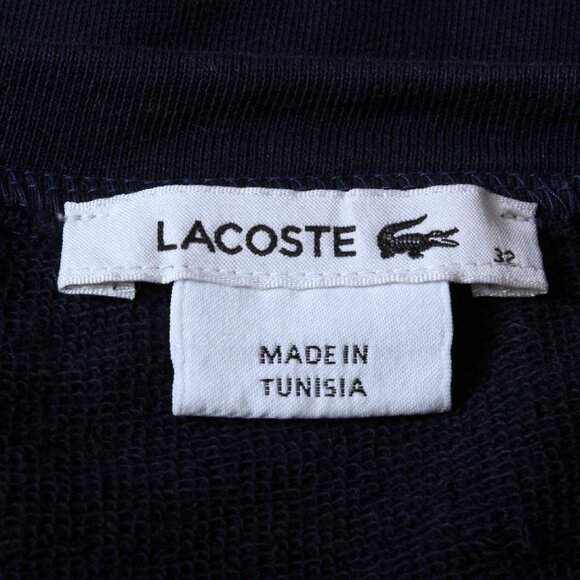 Lacoste 3/4 Sleeve Crew Neck Cotton Pullover Blue Women Size XS - Picture 8 of 10